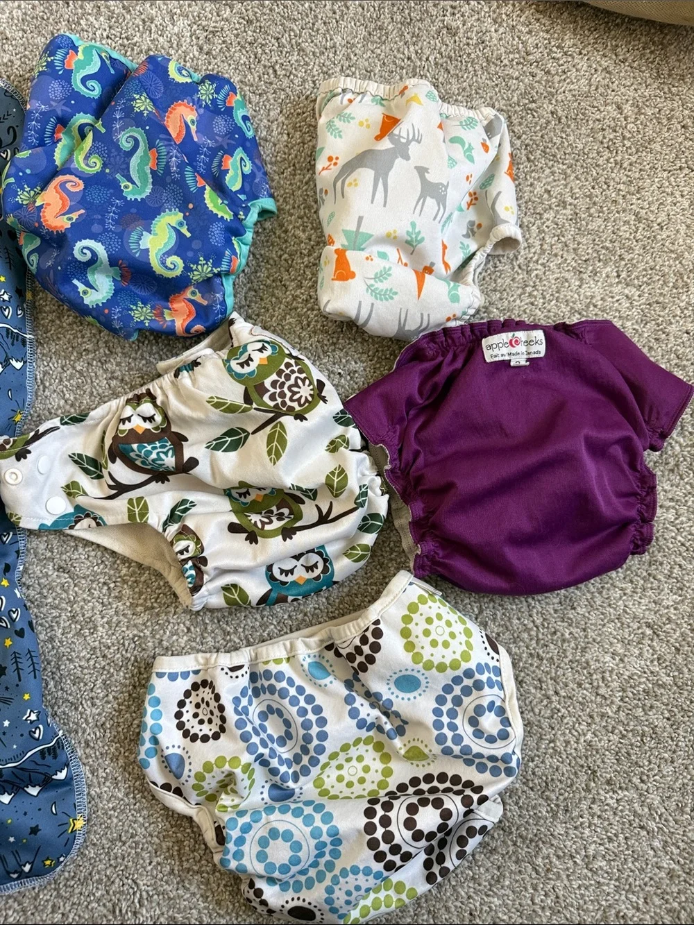 Set of Reusable Kids Cloth Diaper Cover Set - Multicolor Thirsties, Capri